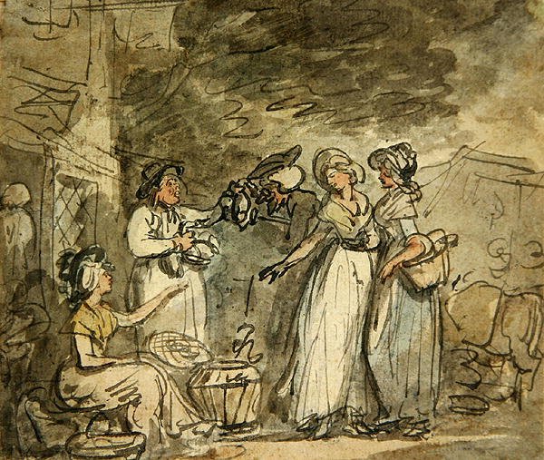 Dr. szintaktikai alku kacsáknak (toll és tinta, valamint akvarell papíron) alkotó: Thomas Rowlandson