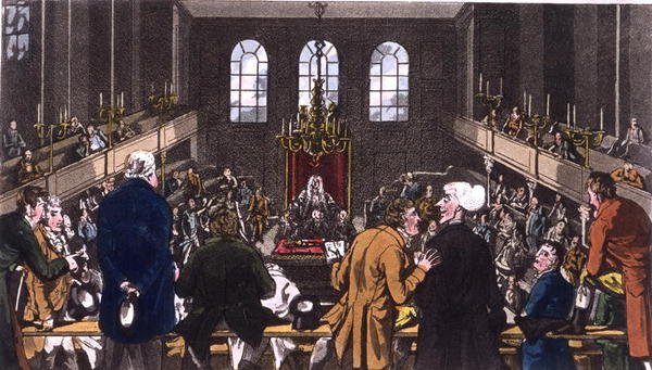 Dr. Szintaxis az alsóházban alkotó: Thomas Rowlandson