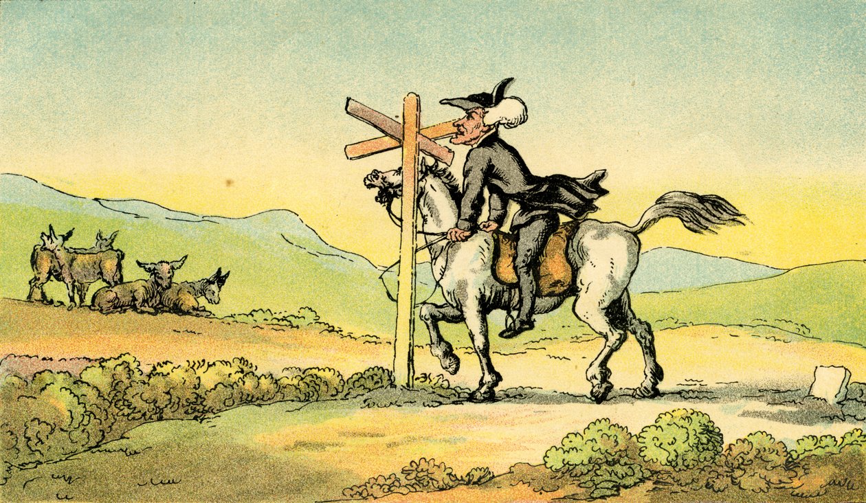 "Dr. Syntax eltévedt" alkotó: Thomas Rowlandson