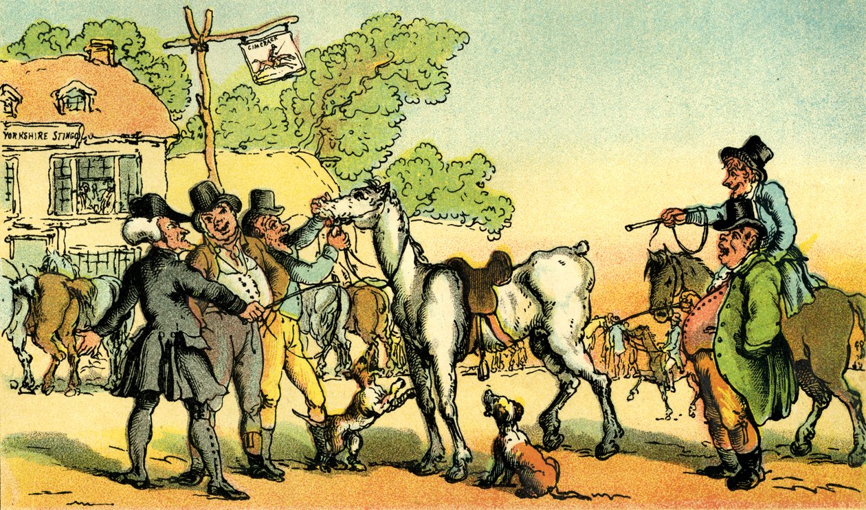 "Dr. Syntax eladja a Grizzle-t" alkotó: Thomas Rowlandson