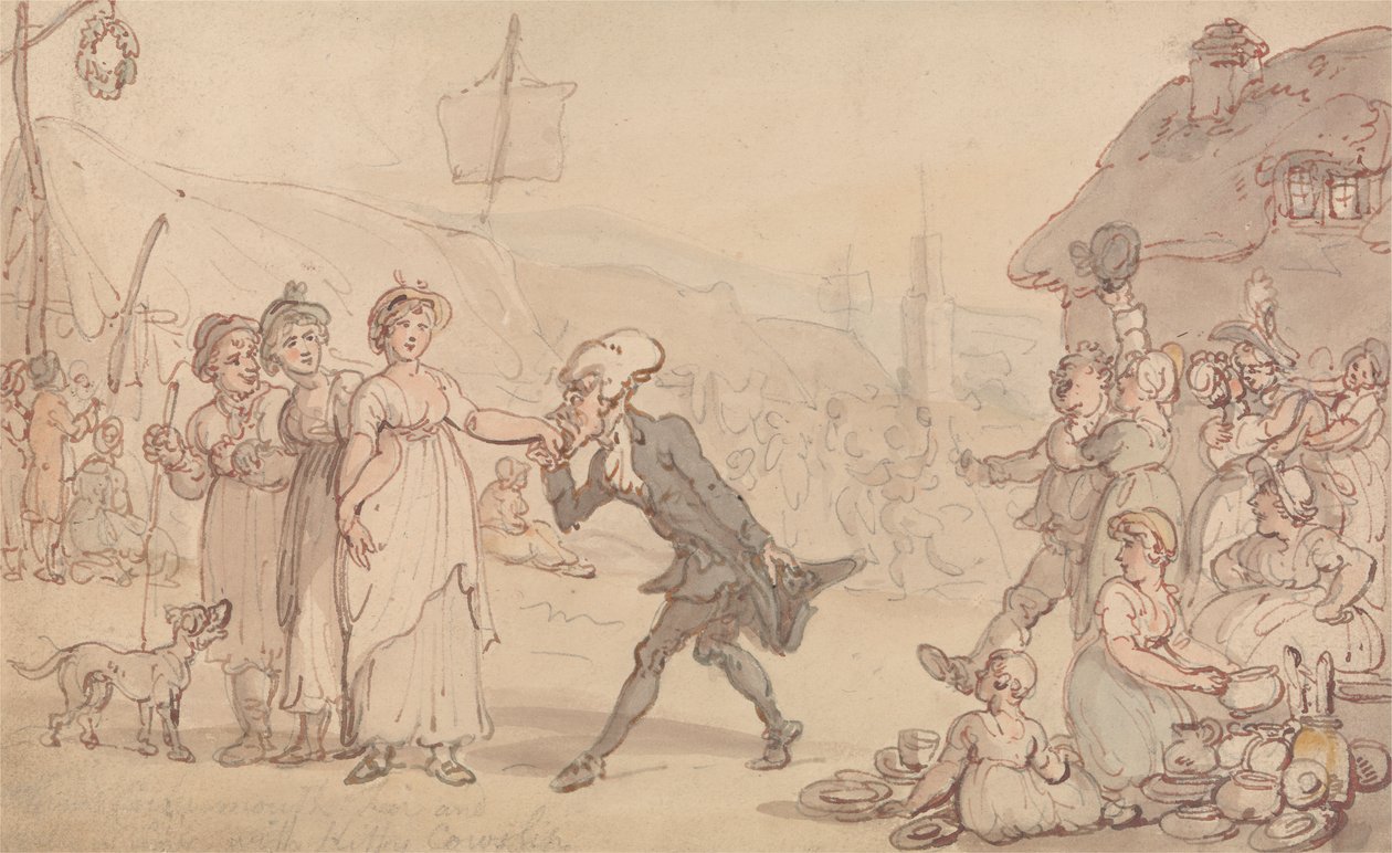 Dr. Szintaxis Kitty Cowslippel alkotó: Thomas Rowlandson