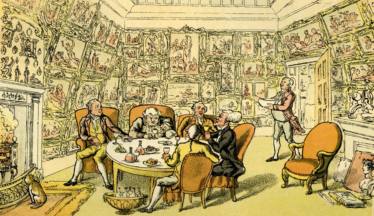 "Dr. Syntax with my Lord" alkotó: Thomas Rowlandson