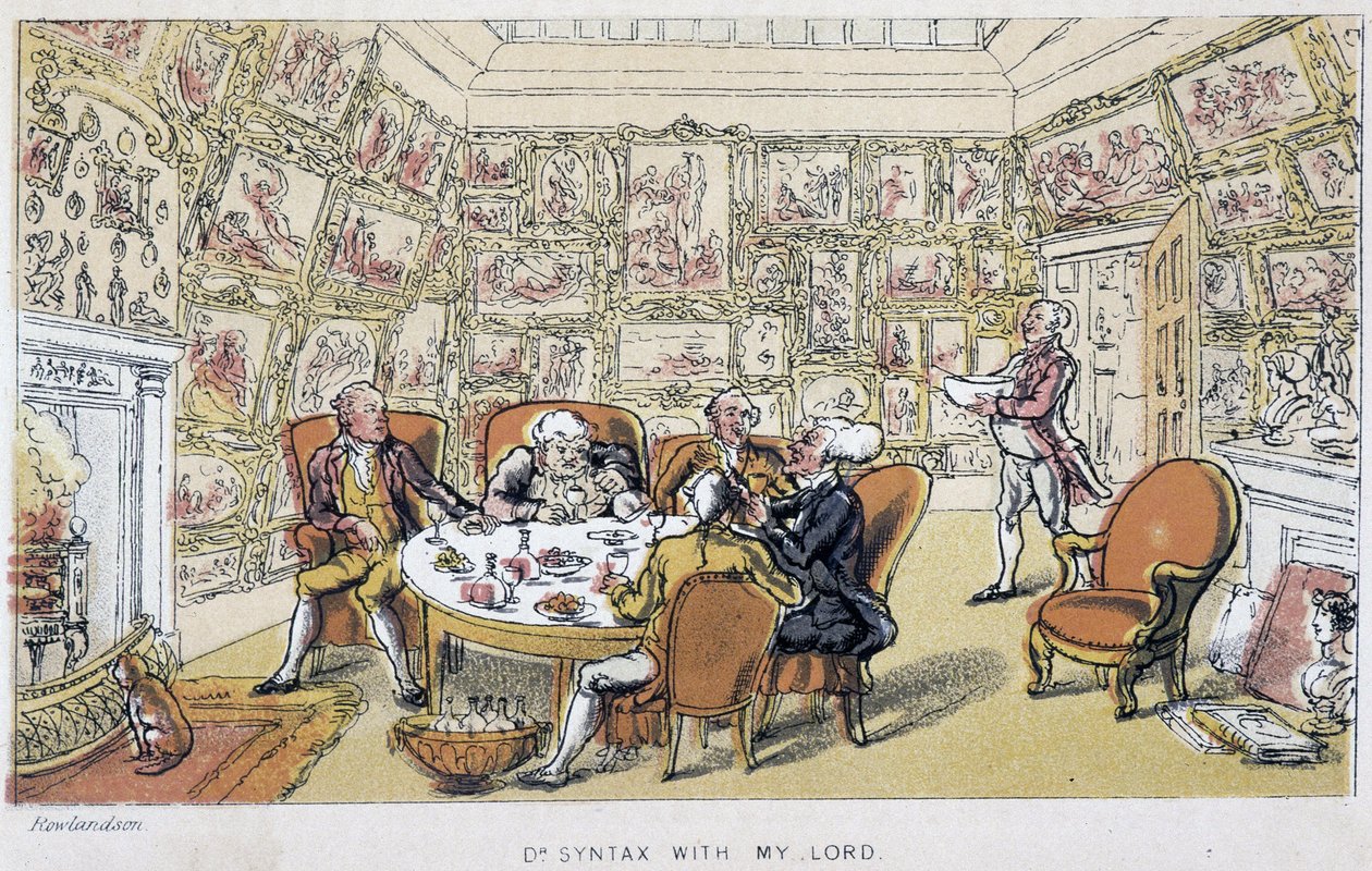 Dr. Syntax mylorddal (az arisztokratákban) - a Doctor Syntax három körútjában a festői vigasz és felesége keresésében”” W. Combe, ill. szerző: Rowlandson, London, Hotten alkotó: Thomas Rowlandson