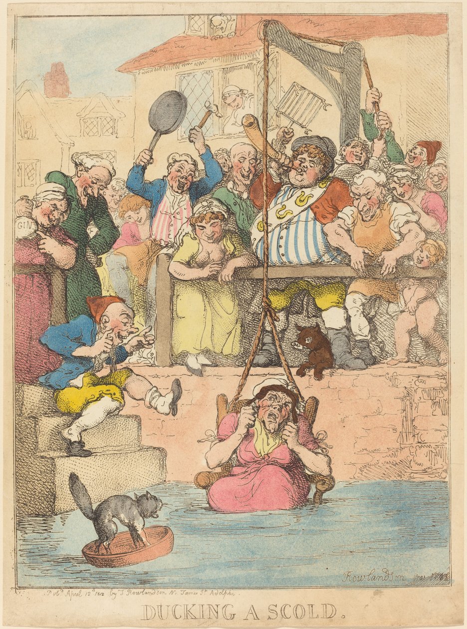 Egy szidás kacsázása alkotó: Thomas Rowlandson