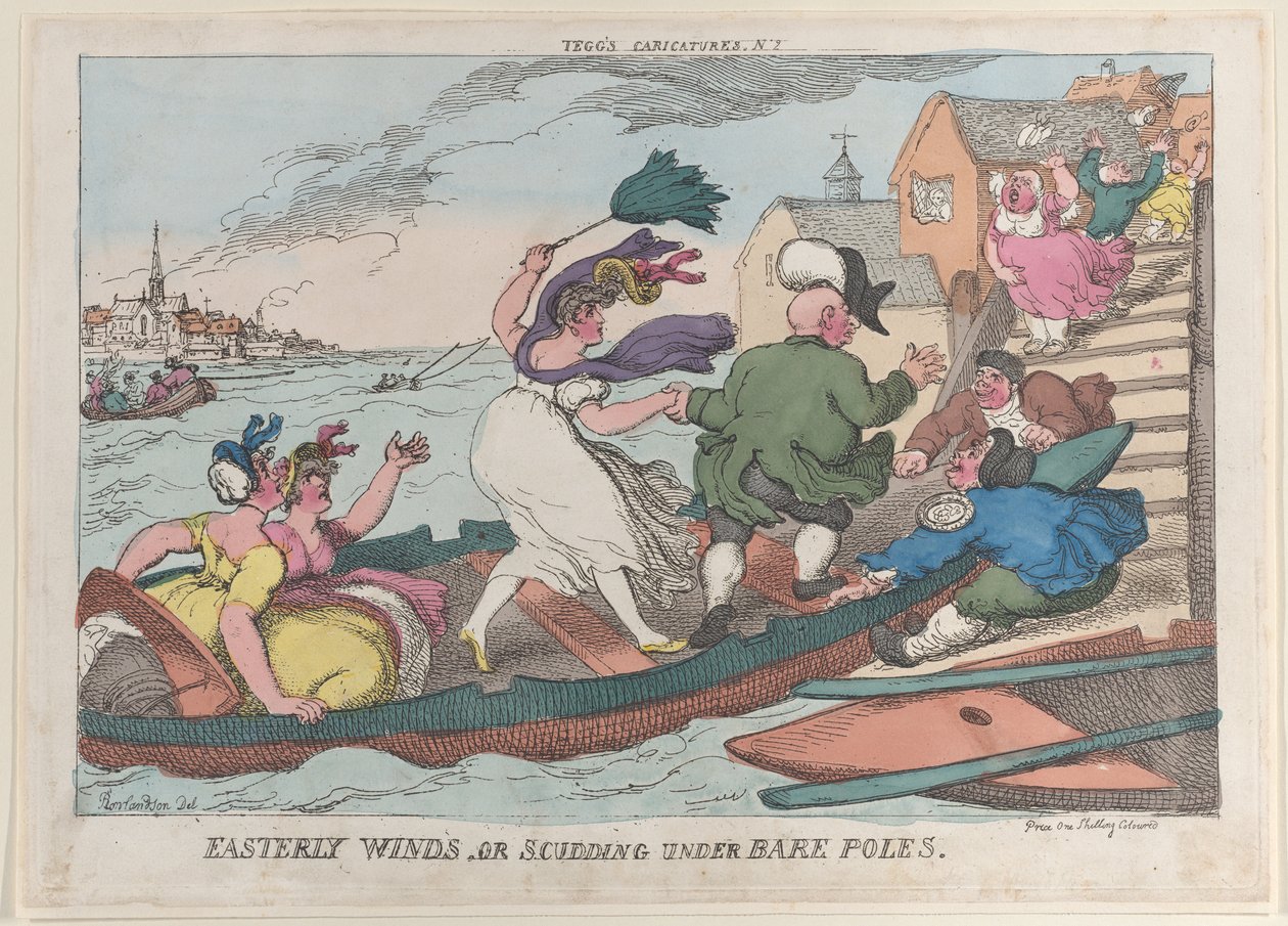 Húsvéti szelek, avagy Scudding Under Bare Poles, 1810. május 10., 1810. május 10. alkotó: Thomas Rowlandson