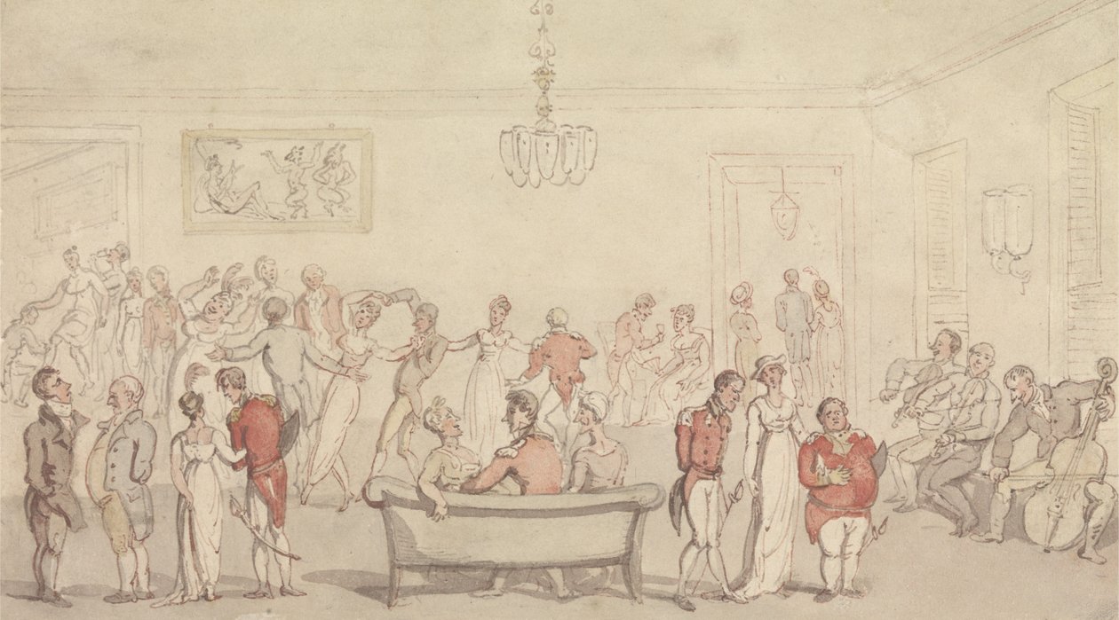 Elegáns páros tánc alkotó: Thomas Rowlandson