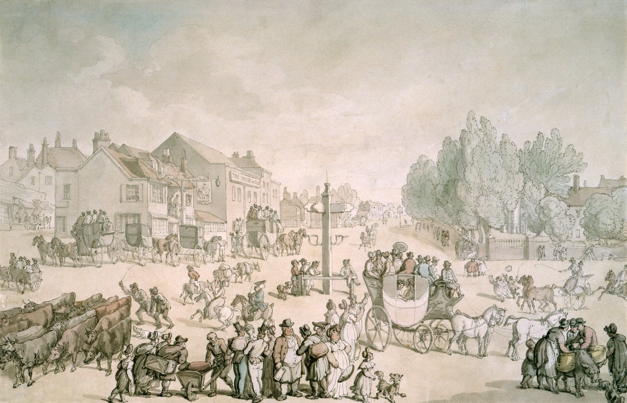 Elefánt és kastély, Southwark, London, c1805-c1820 alkotó: Thomas Rowlandson