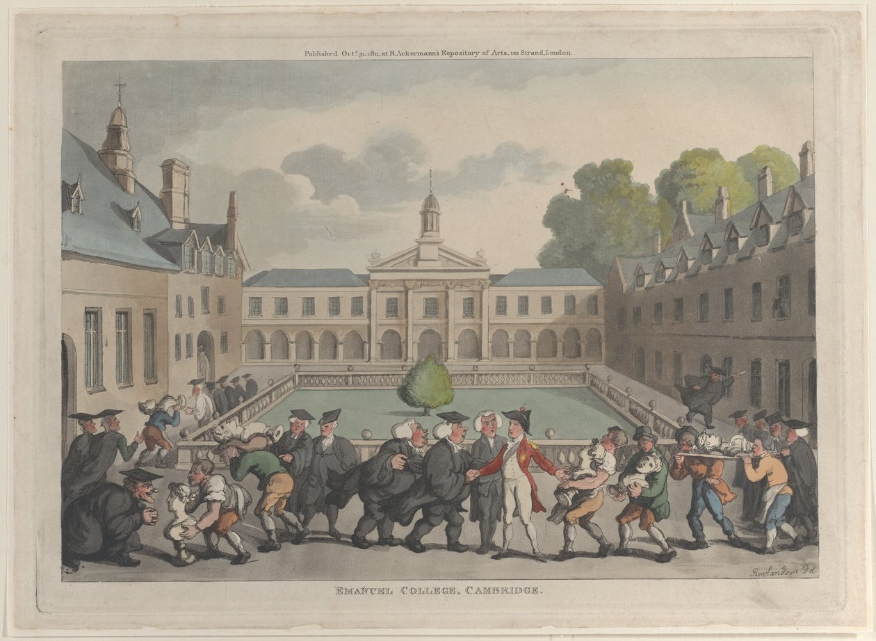 Emmanuel College, Cambridge, 1811. október 31., 1811. október 31. alkotó: Thomas Rowlandson