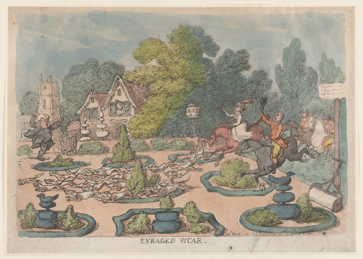 Feldühödött vikárius, 1807. március 1., 1807. március 1. alkotó: Thomas Rowlandson