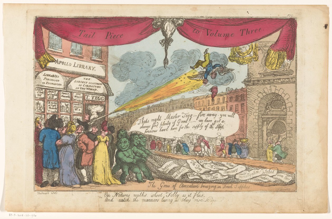 Thomas Tegg londoni kiadó kirakata alkotó: Thomas Rowlandson