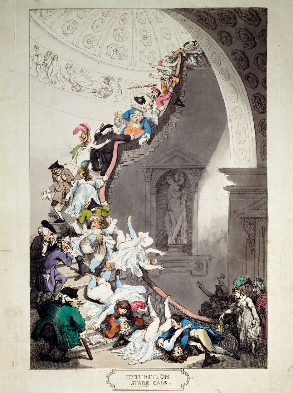 Kiállítás Stare Case, 1811. alkotó: Thomas Rowlandson