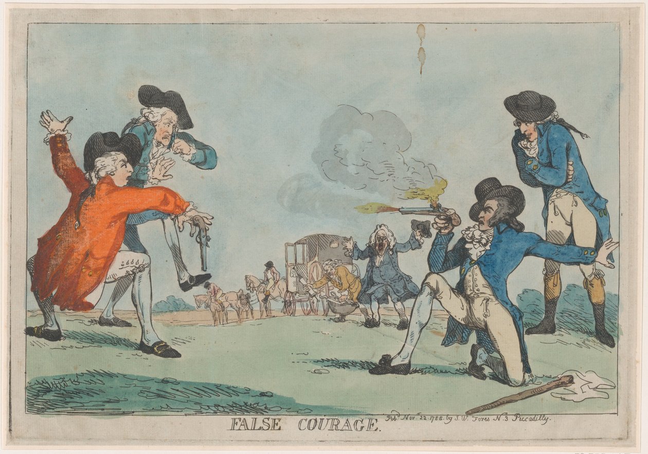 Hamis bátorság, 1788. november 22., 1788. november 22. alkotó: Thomas Rowlandson