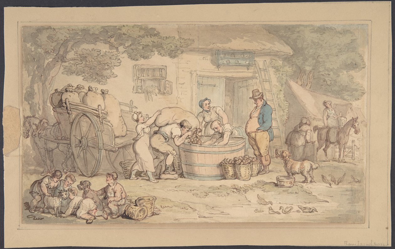 Mezőgazdasági jelenet alkotó: Thomas Rowlandson