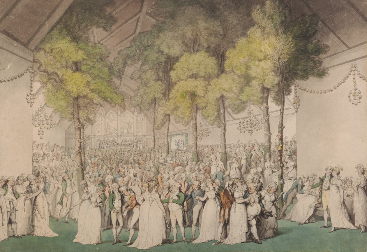Ünnep a Boodles Clubban, Ranelagh, III. György tiszteletére alkotó: Thomas Rowlandson