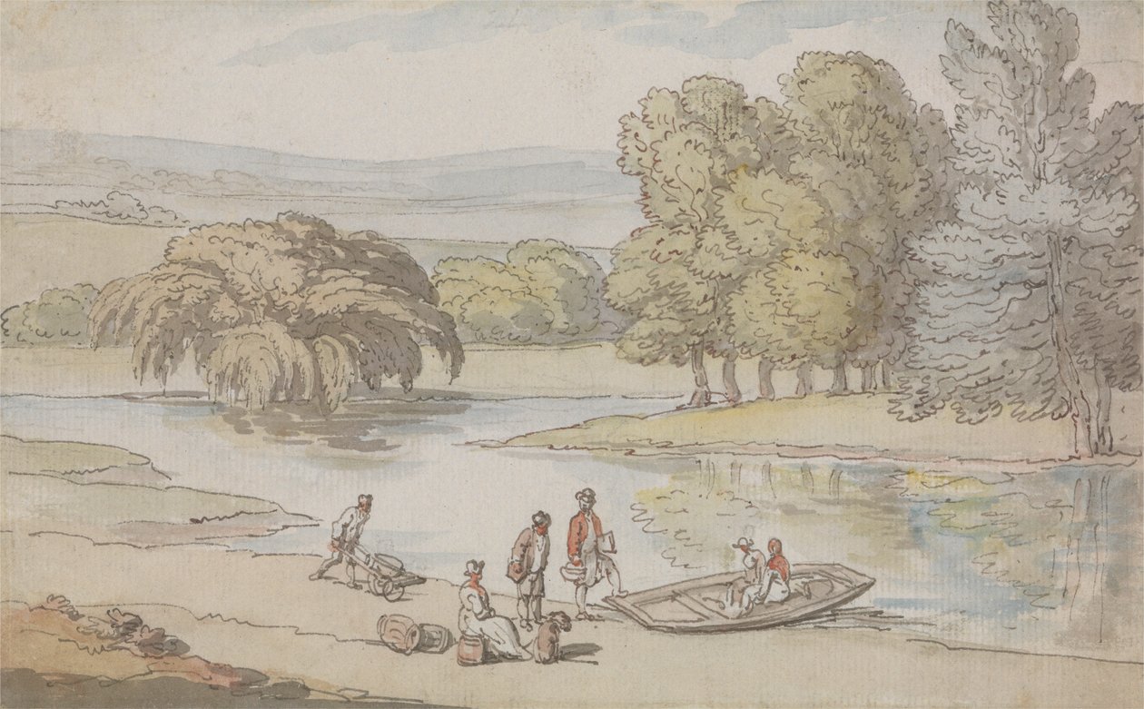 Számok a komp mellett alkotó: Thomas Rowlandson