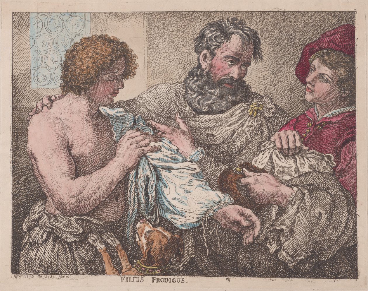 Philus Prodigus A tékozló fiú, 1783-95., 1783-95. alkotó: Thomas Rowlandson