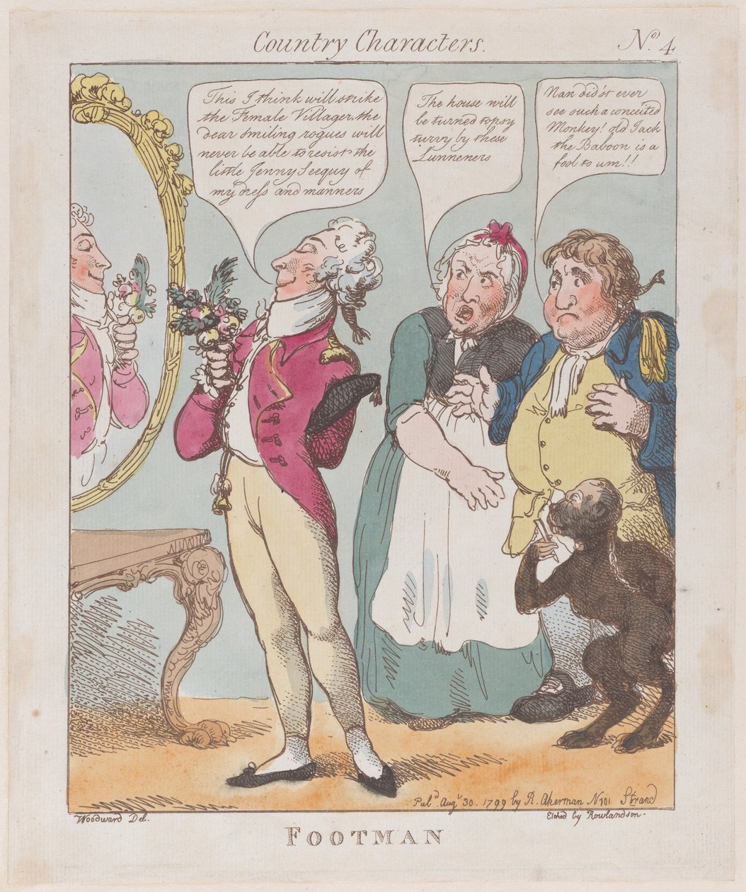 Footman, 1799. augusztus 30., 1799. augusztus 30. alkotó: Thomas Rowlandson