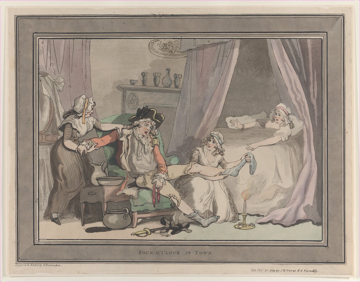 1790. október 20., 1790. október 20., négy óra a városban. alkotó: Thomas Rowlandson