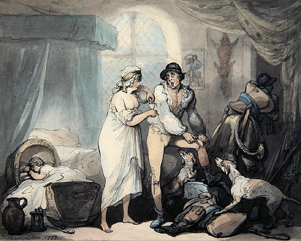 Négy óra a vidéken (akvarell papíron) alkotó: Thomas Rowlandson