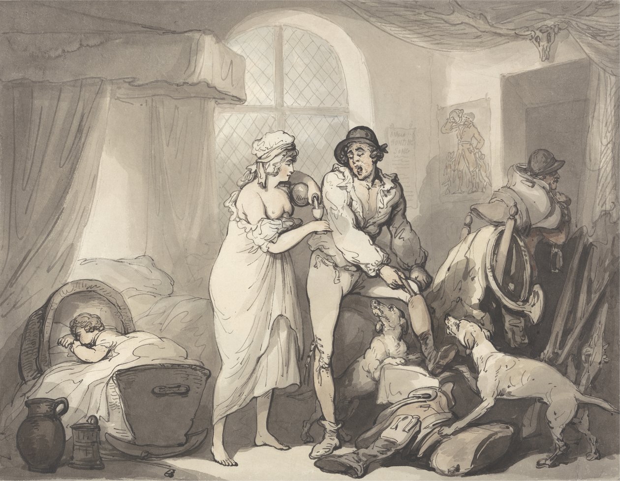 Négy óra az országban, 1788-90 körül (grafit, toll, tinta és akvarell papíron) alkotó: Thomas Rowlandson