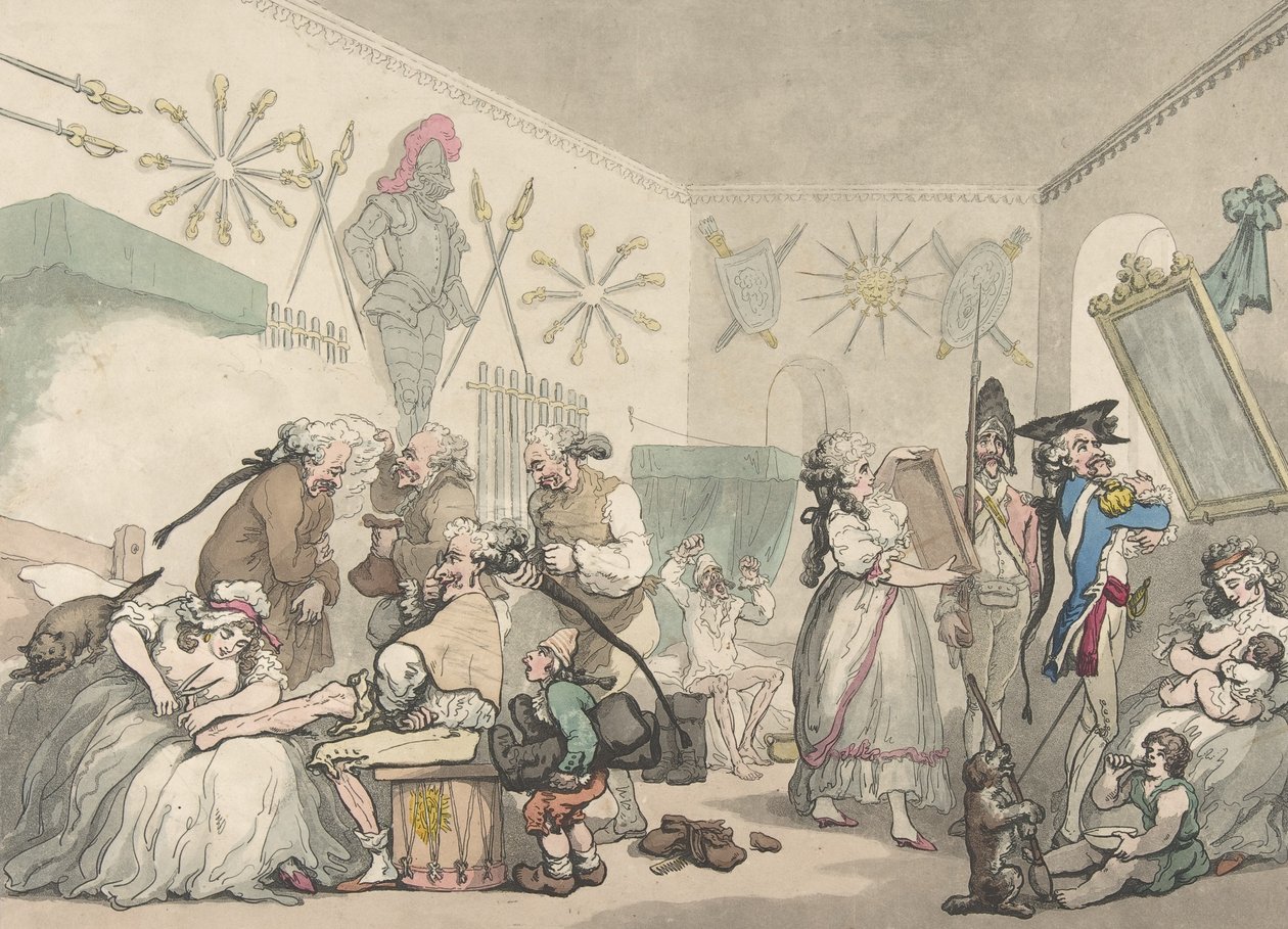 francia laktanya, 1791. augusztus 12., 1791. augusztus 12 alkotó: Thomas Rowlandson