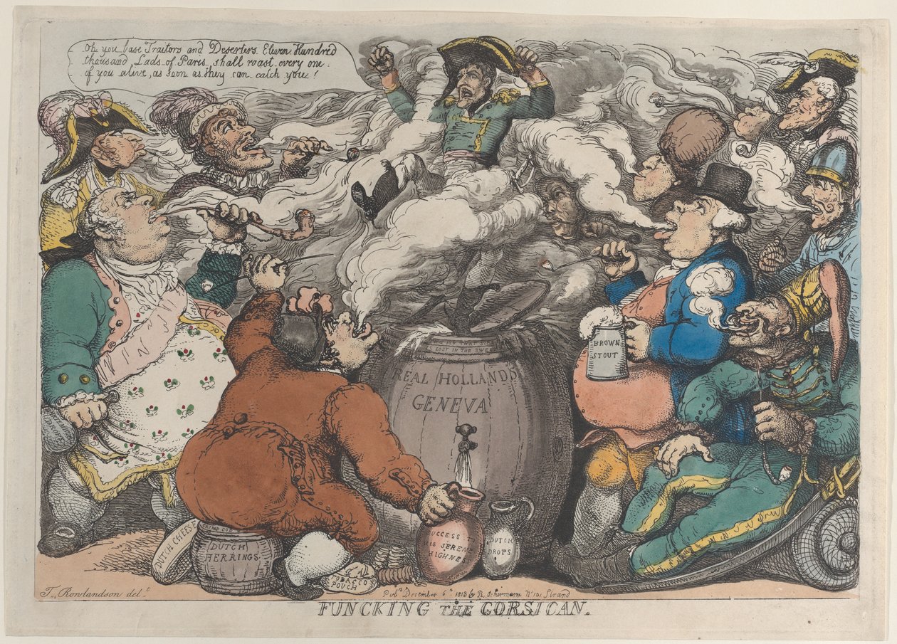 Funcking the Corsica, 1813. december 6., 1813. december 6. alkotó: Thomas Rowlandson