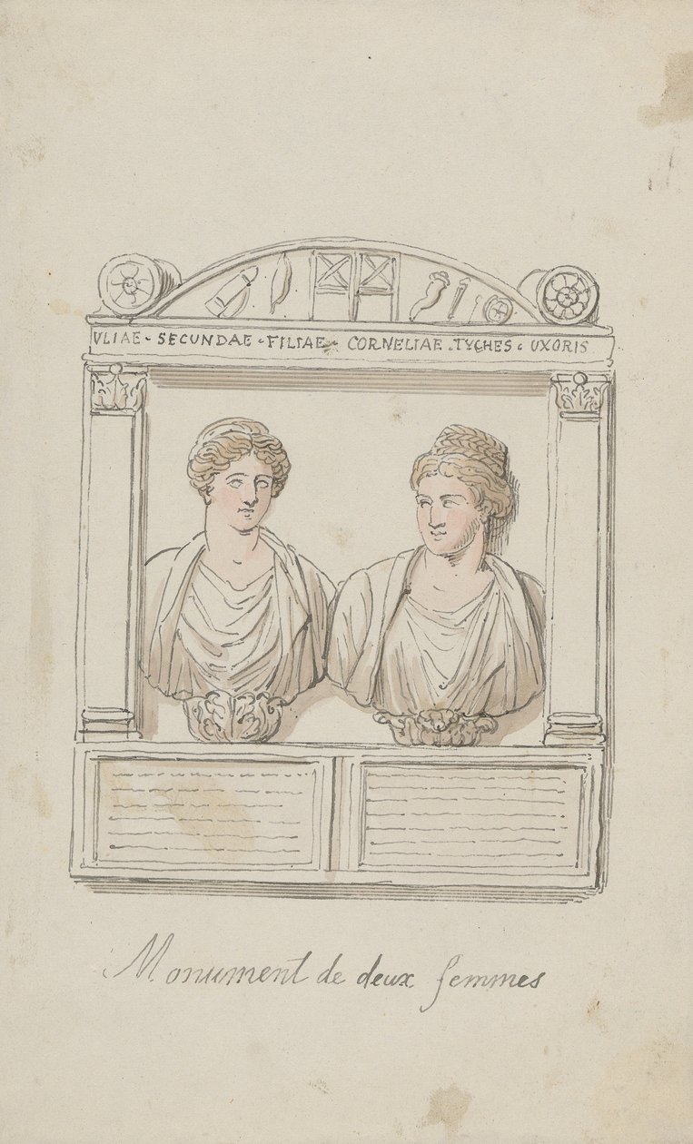 Julia Secunda és Cornelia Tyché temetési oltára alkotó: Thomas Rowlandson