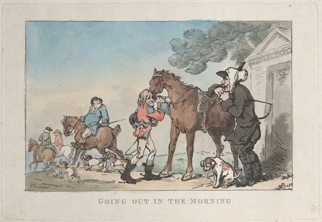 Reggel kimenni, 1787., 1787. alkotó: Thomas Rowlandson
