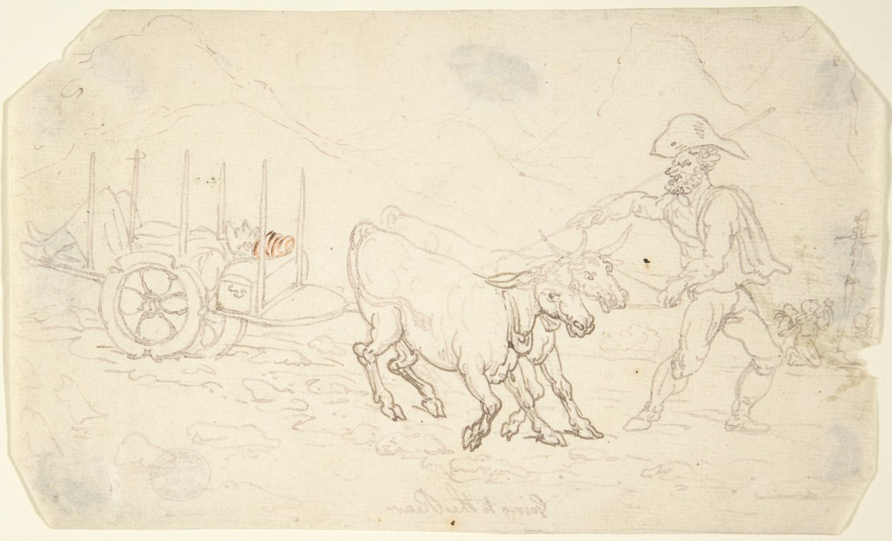 Betegszabadságra menni a hátsó részbe alkotó: Thomas Rowlandson