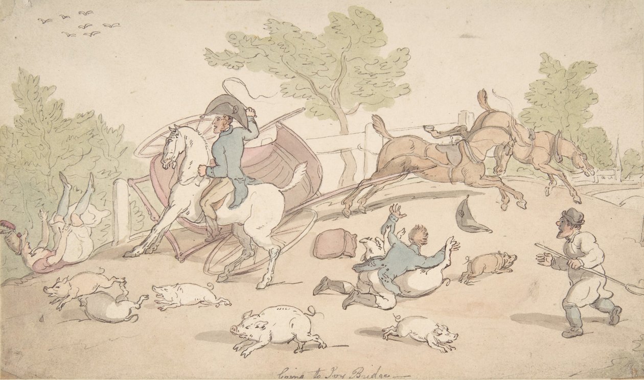 Irány az Ivy Bridge, 1780-1827. alkotó: Thomas Rowlandson