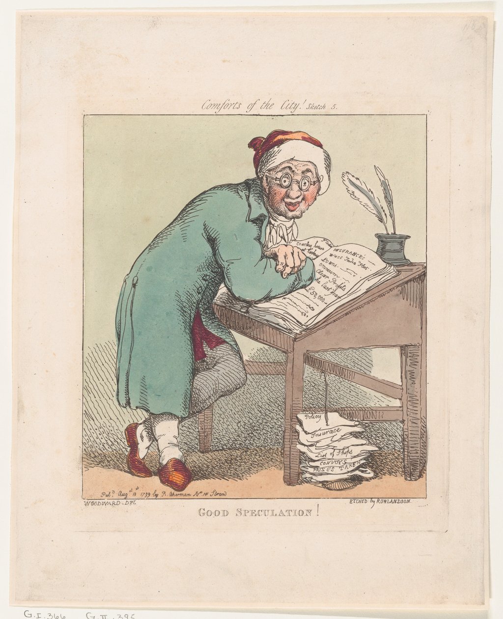 Jó spekulációt!, 1799. augusztus 10., 1799. augusztus 10. alkotó: Thomas Rowlandson