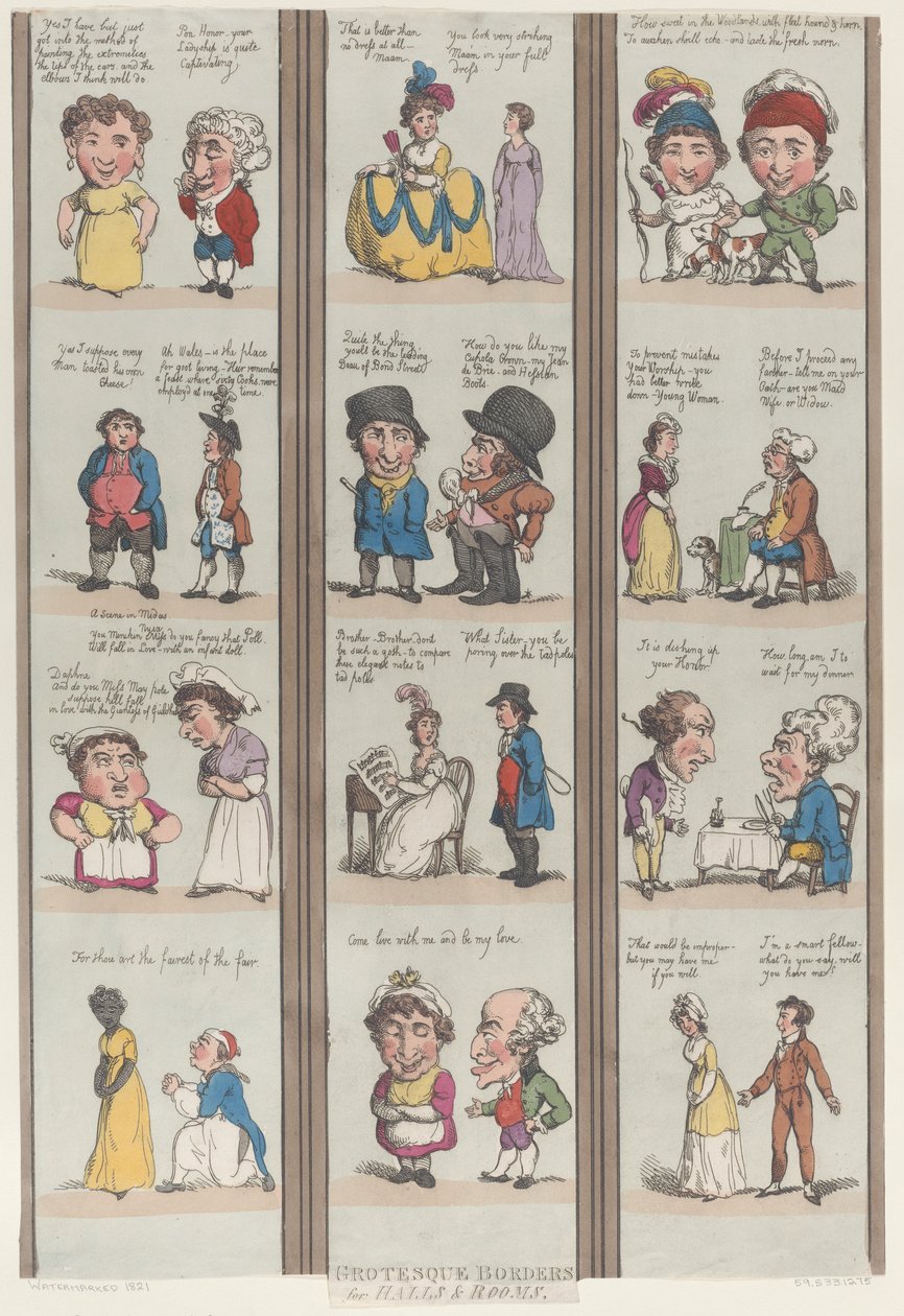 Groteszk határok szobákhoz és csarnokokhoz, [1800], reprint., [1800], reprint. alkotó: Thomas Rowlandson
