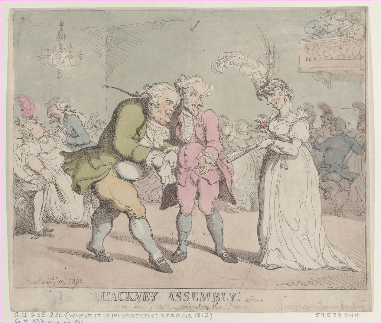 Hackney Assembly, 1802., 1802. alkotó: Thomas Rowlandson