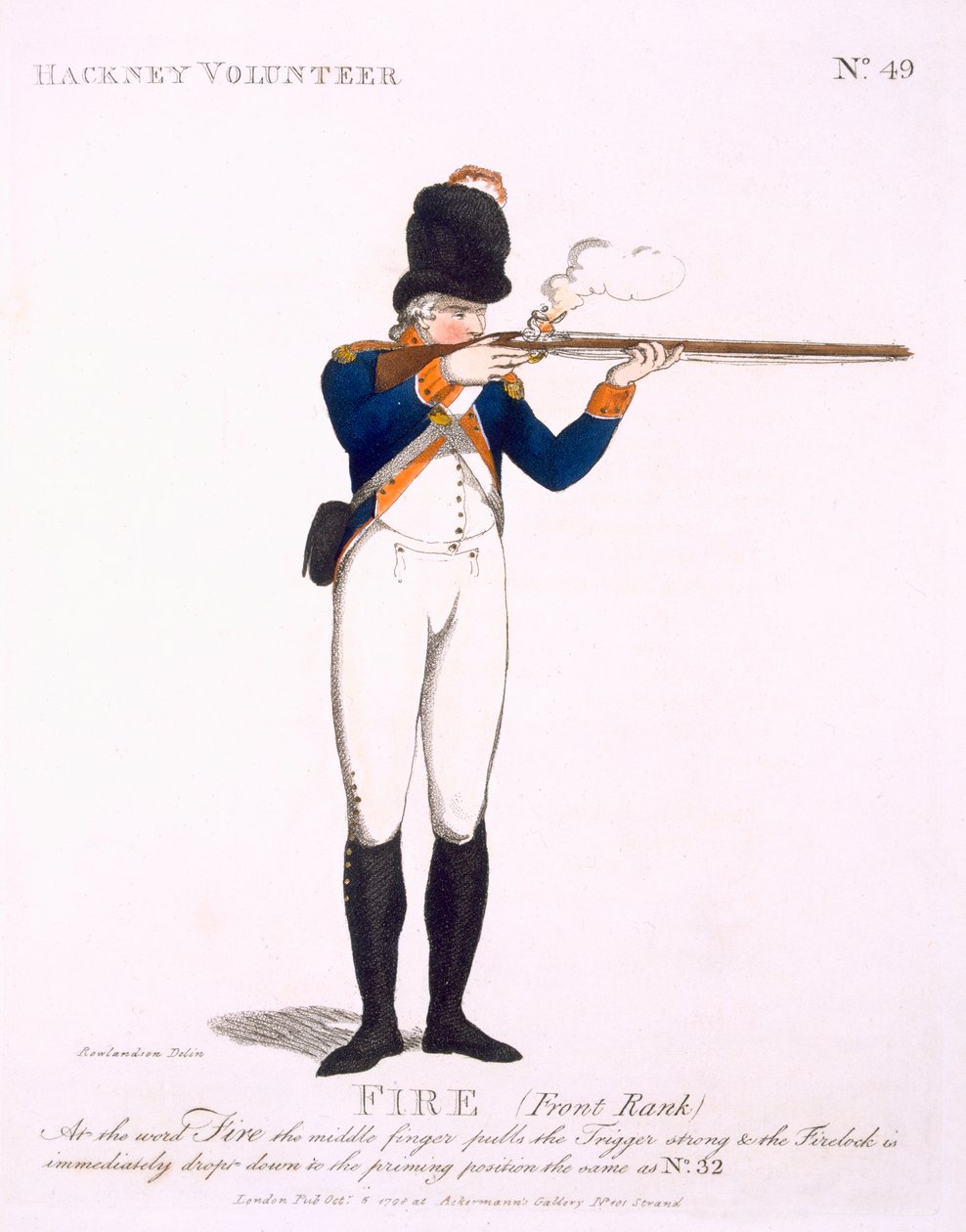 Hackney Volunteer, 1798-ban megjelent „Loyal Volunteers of London and Environs” 49. lemeze alkotó: Thomas Rowlandson