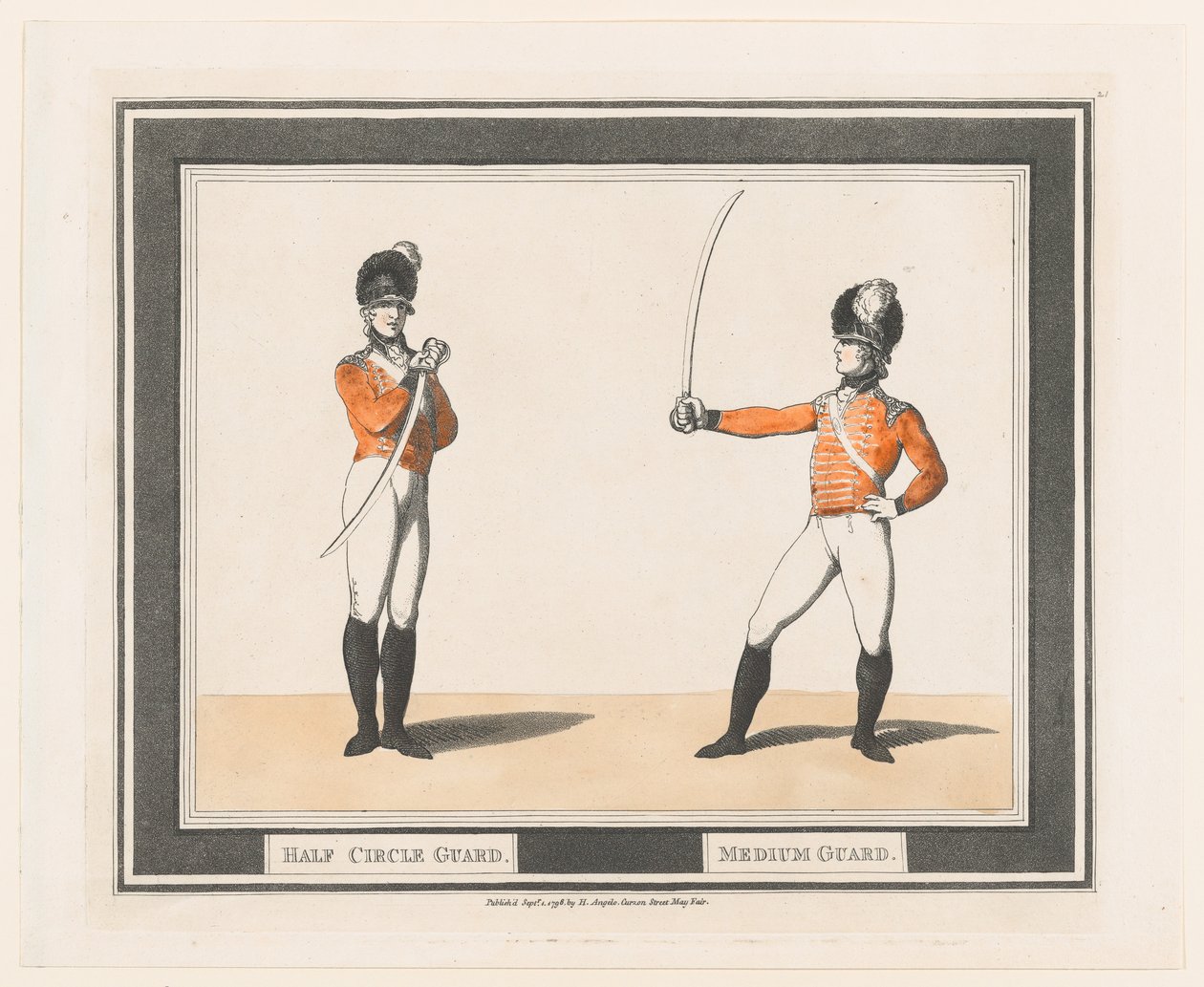 Félkör Gárda, Közepes Gárda, 1798. szeptember 1., 1798. szeptember 1. alkotó: Thomas Rowlandson