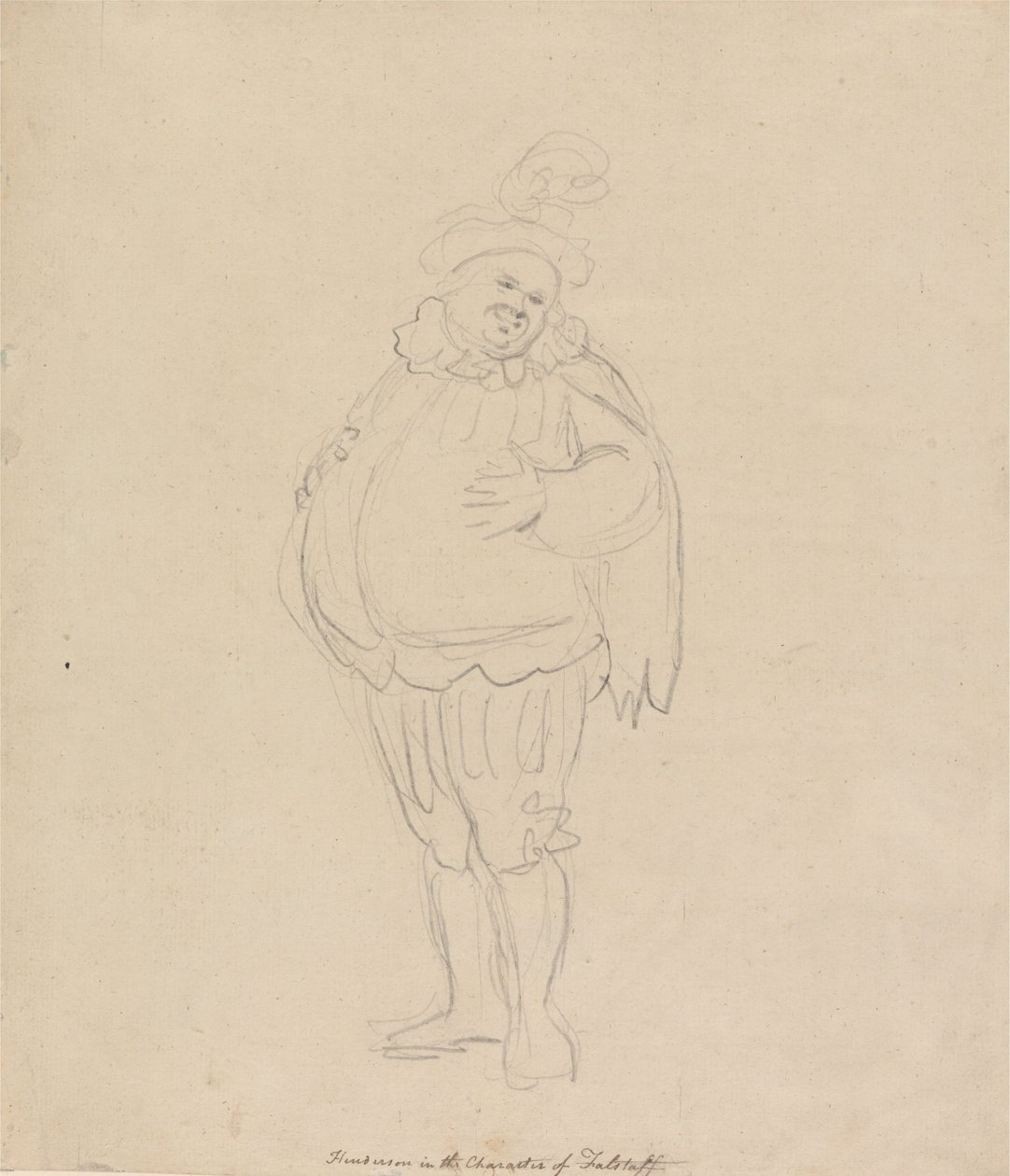 Henderson Falstaff szerepében alkotó: Thomas Rowlandson