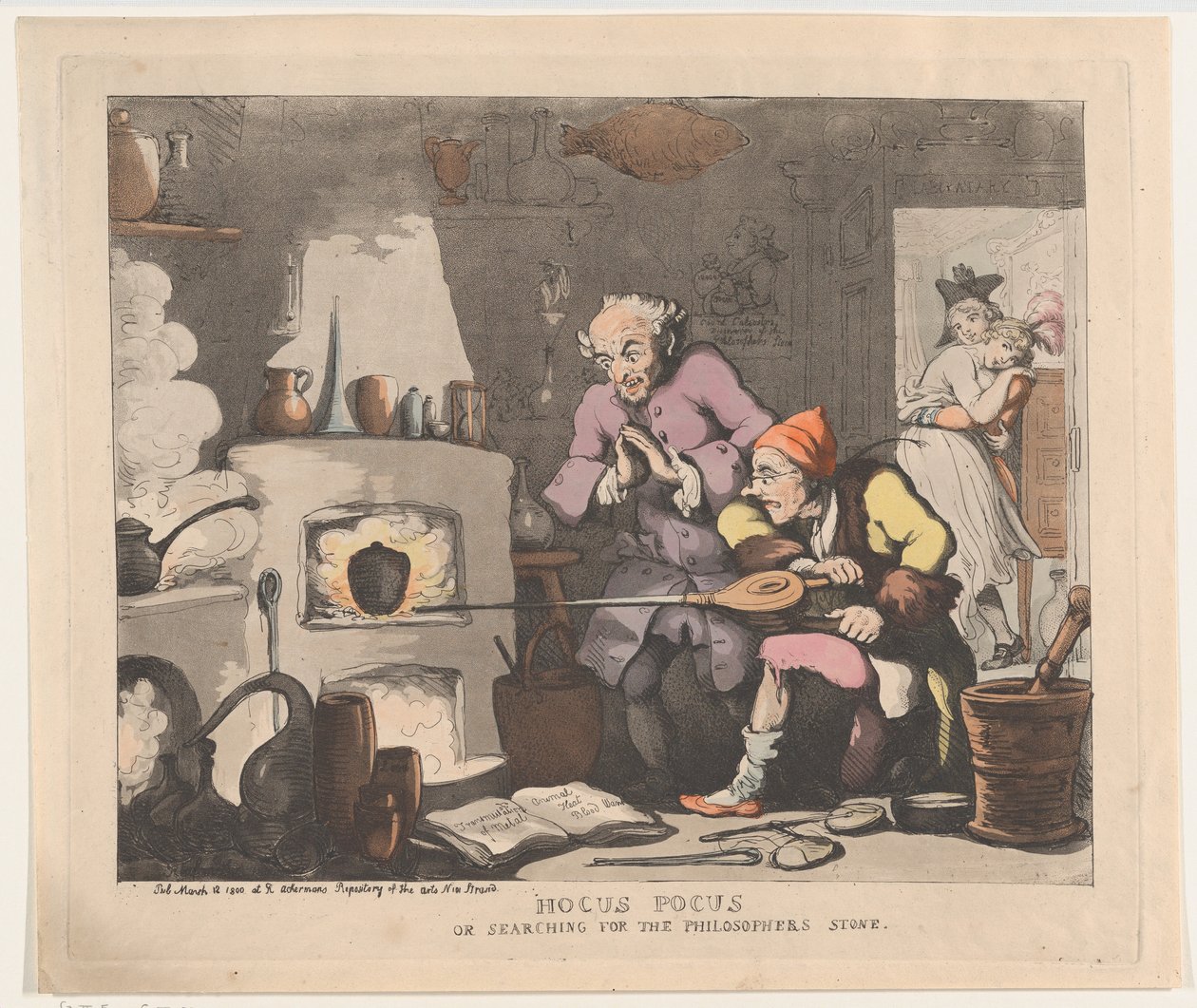 Hókuszpókusz, avagy a bölcsek kövének keresése, 1800. március 12., 1800. március 12. alkotó: Thomas Rowlandson
