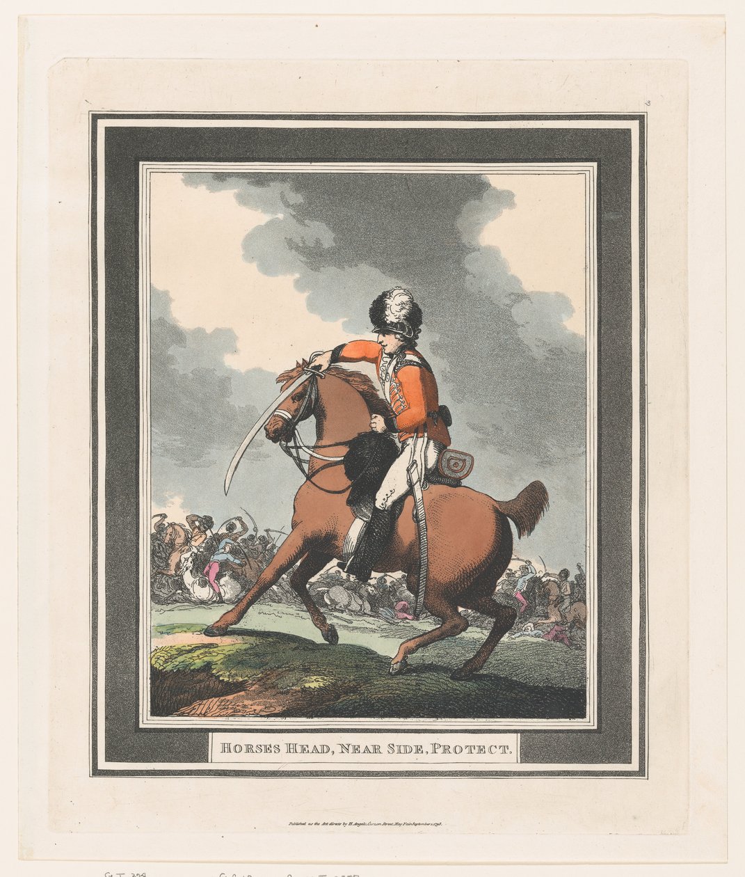 Horses Head, Near Side, Protect, 1798. szeptember 1., 1798. szeptember 1. alkotó: Thomas Rowlandson