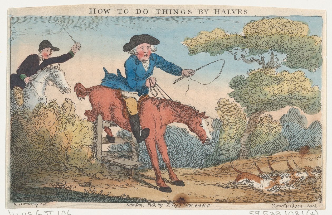 Hogyan csináljuk a dolgokat félig, 1808. május 4., 1808. május 4. alkotó: Thomas Rowlandson