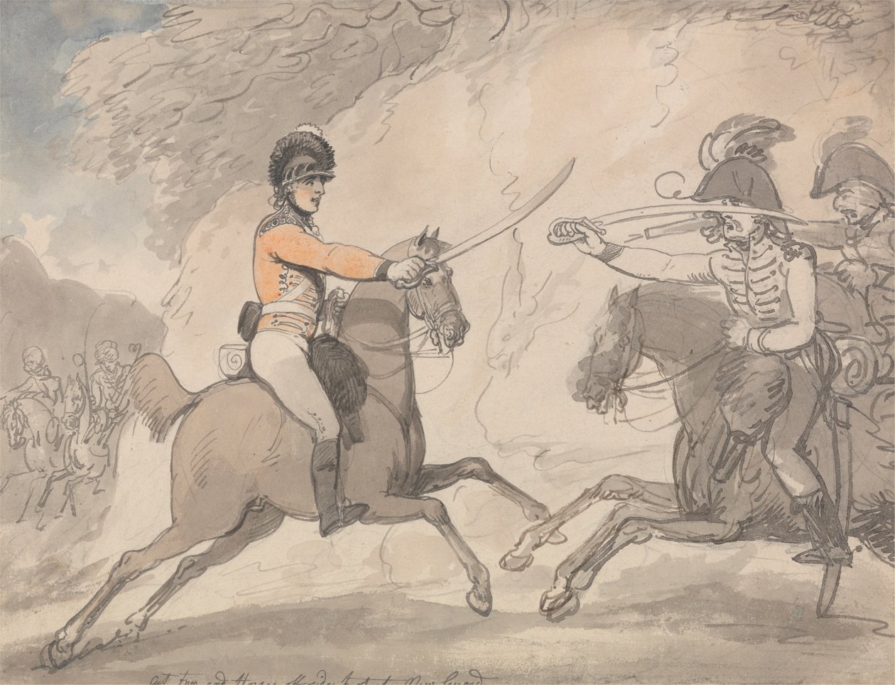 Magyar és felvidéki széleskardgyakorlat alkotó: Thomas Rowlandson