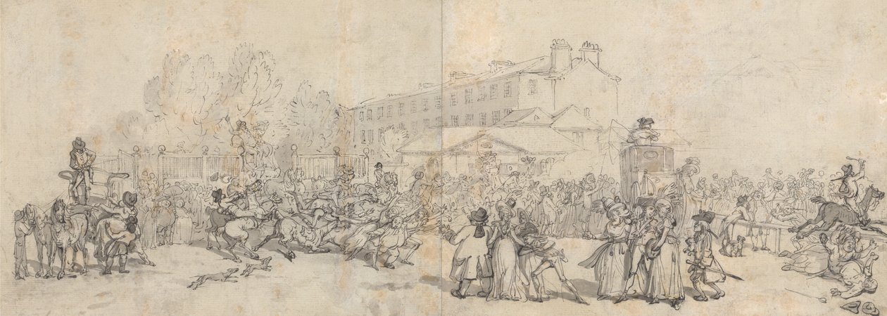 Hyde Park Corner alkotó: Thomas Rowlandson