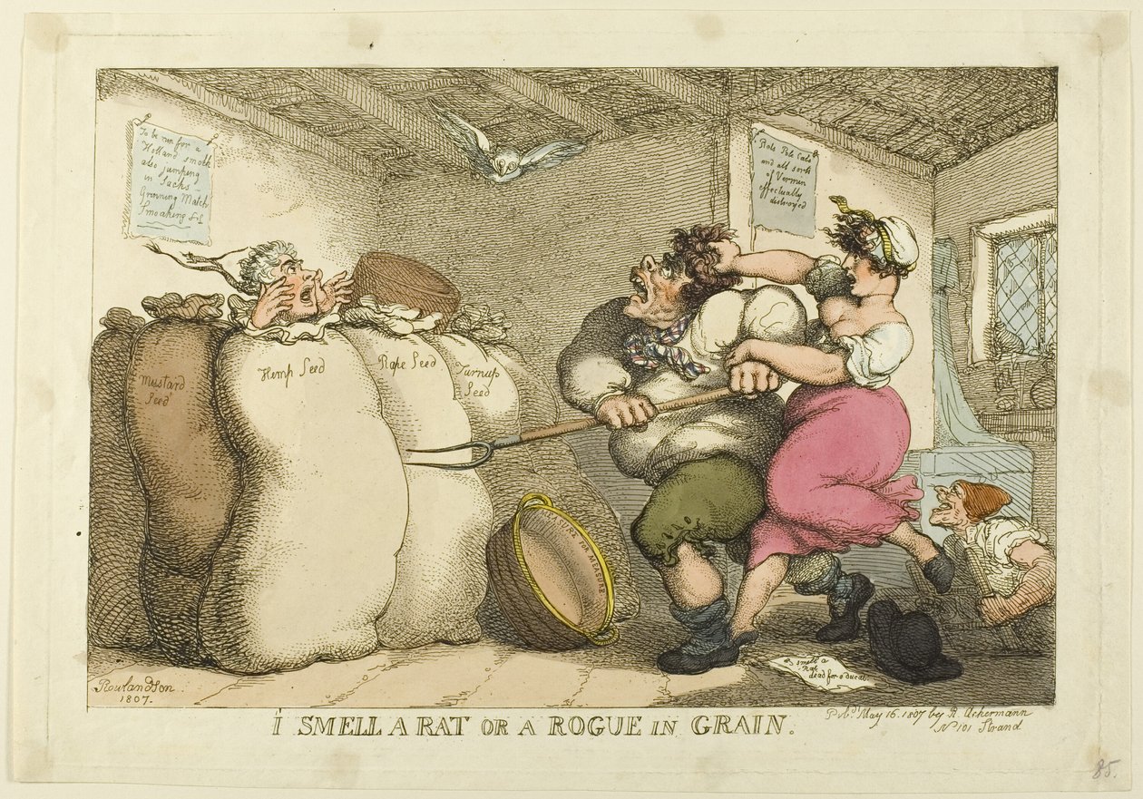 Egy patkányt vagy egy szélhámos szagot érzek a gabonában alkotó: Thomas Rowlandson