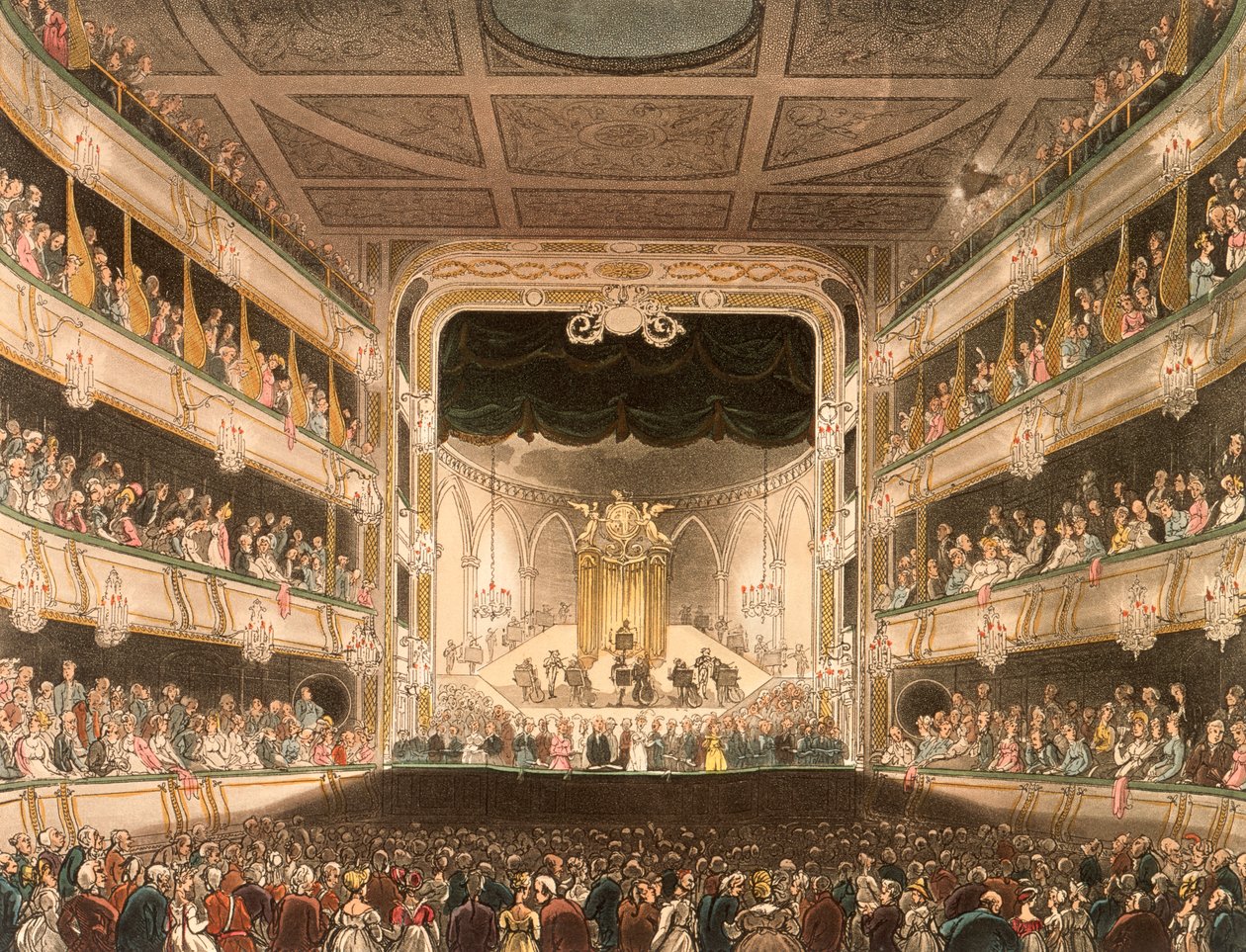 A Covent Garden Színház belseje, London, 1808 alkotó: Thomas Rowlandson