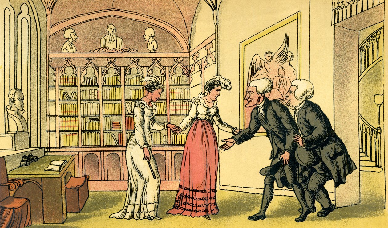 "Bevezetés az udvarlásba" alkotó: Thomas Rowlandson