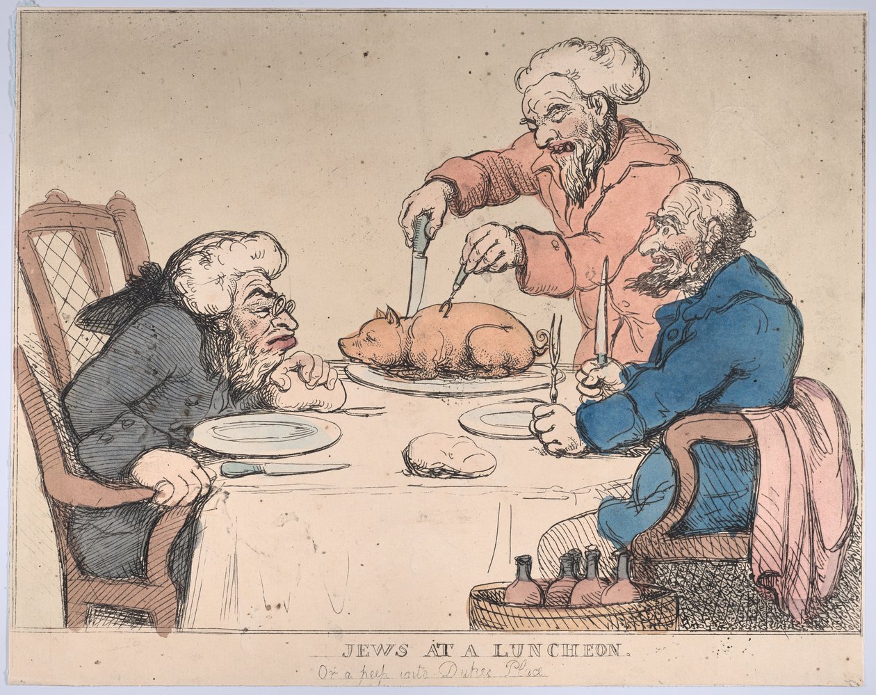 Zsidók egy ebéden, 1794., 1794. alkotó: Thomas Rowlandson