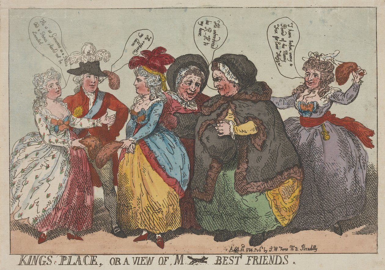 A King’s Place, avagy pillantás (Reynard úr) legjobb barátaira alkotó: Thomas Rowlandson