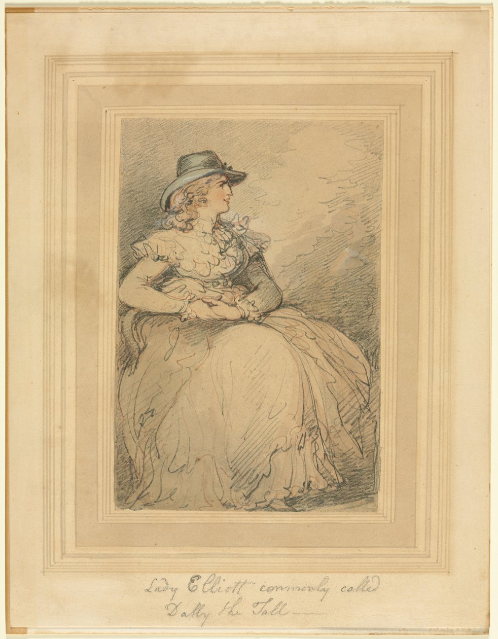 Lady Elliot, általában Dolly The Tall, 17751827. alkotó: Thomas Rowlandson