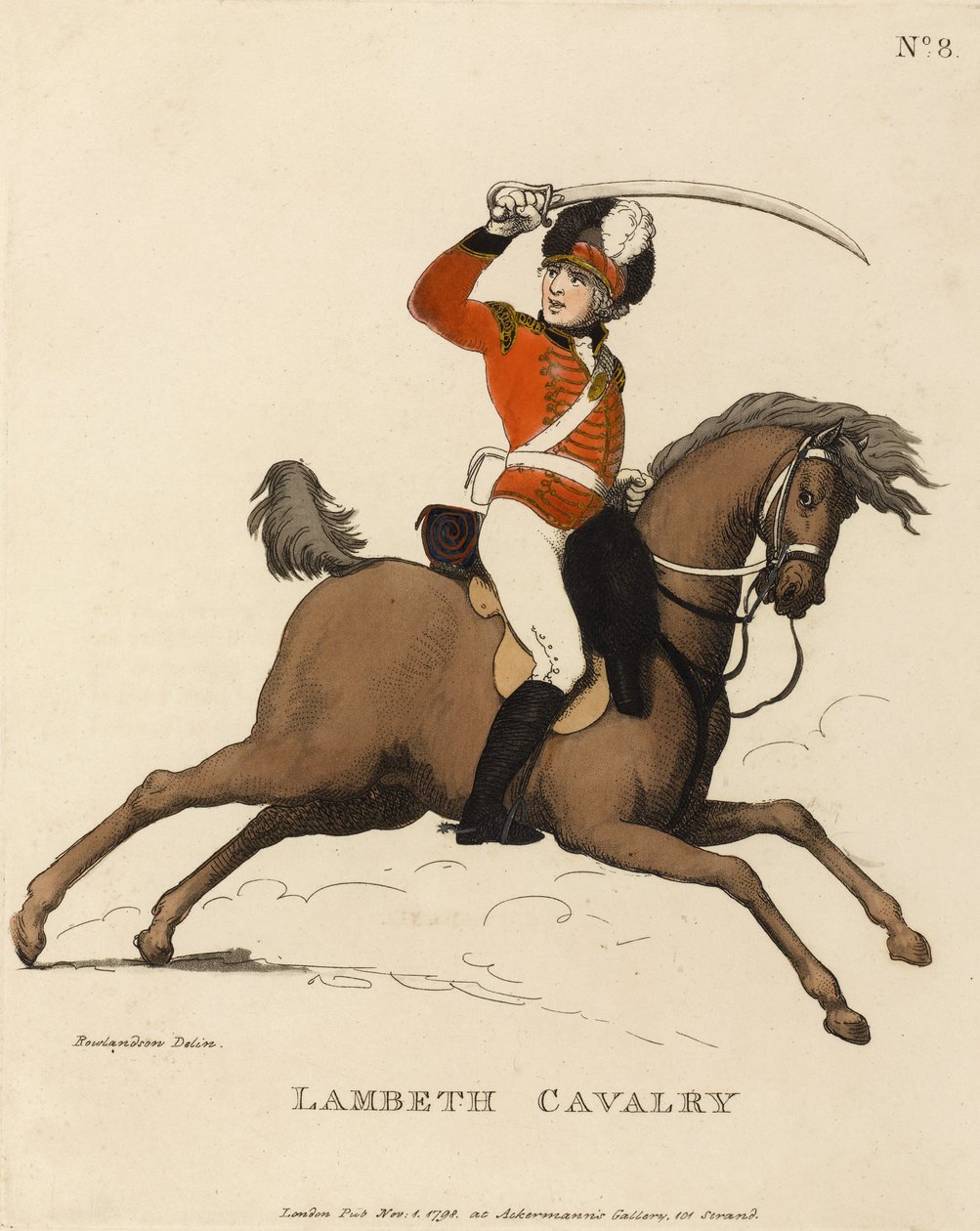 Lambeth lovasság, 1799 körül alkotó: Thomas Rowlandson