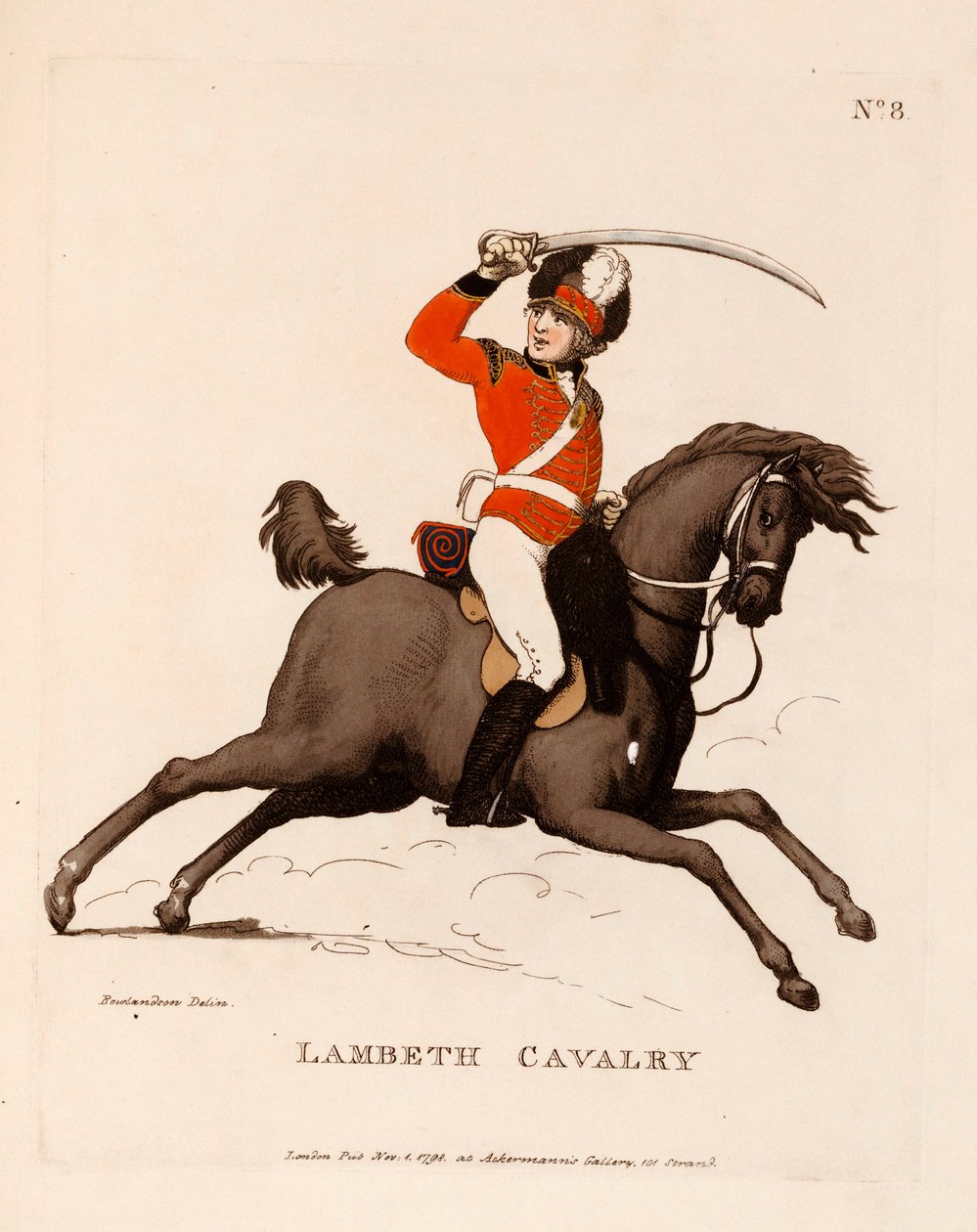 Lambeth Cavalry, a "Loyal Volunteers of London and Environs", 1798-99 alkotó: Thomas Rowlandson