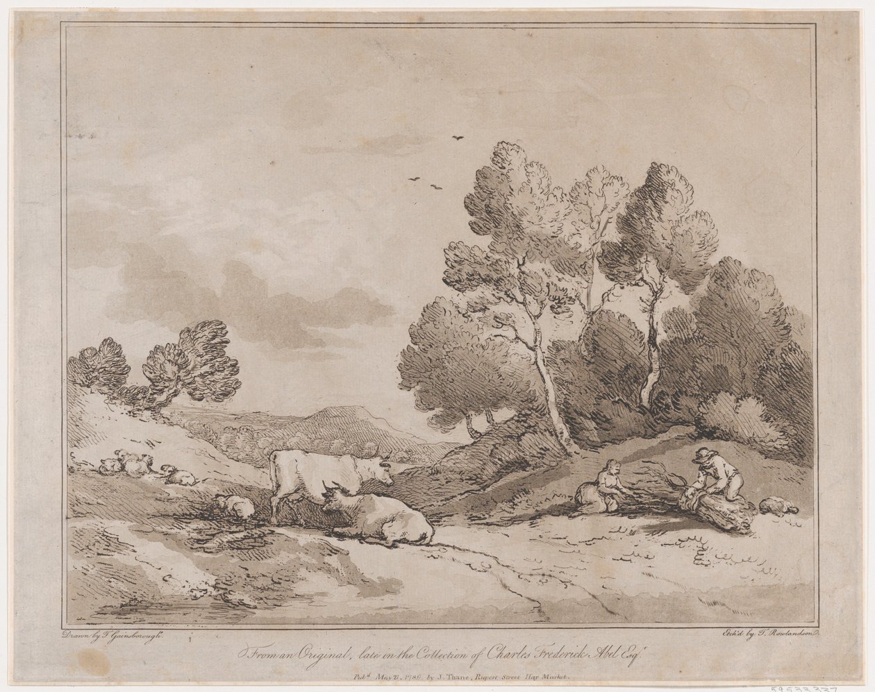 Táj faköteget kötő alakokkal, 1789. május 21., 1789. május 21. alkotó: Thomas Rowlandson